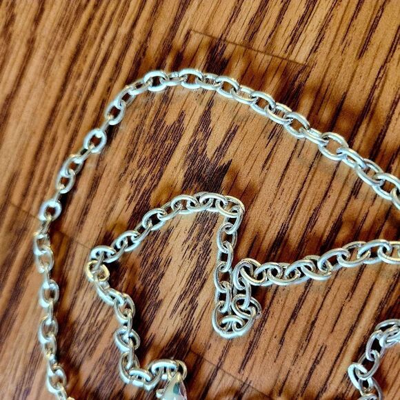 BRIGHTON "Metal Petal" Silver And Crystal Pendant Necklace - Picture 5 of 10